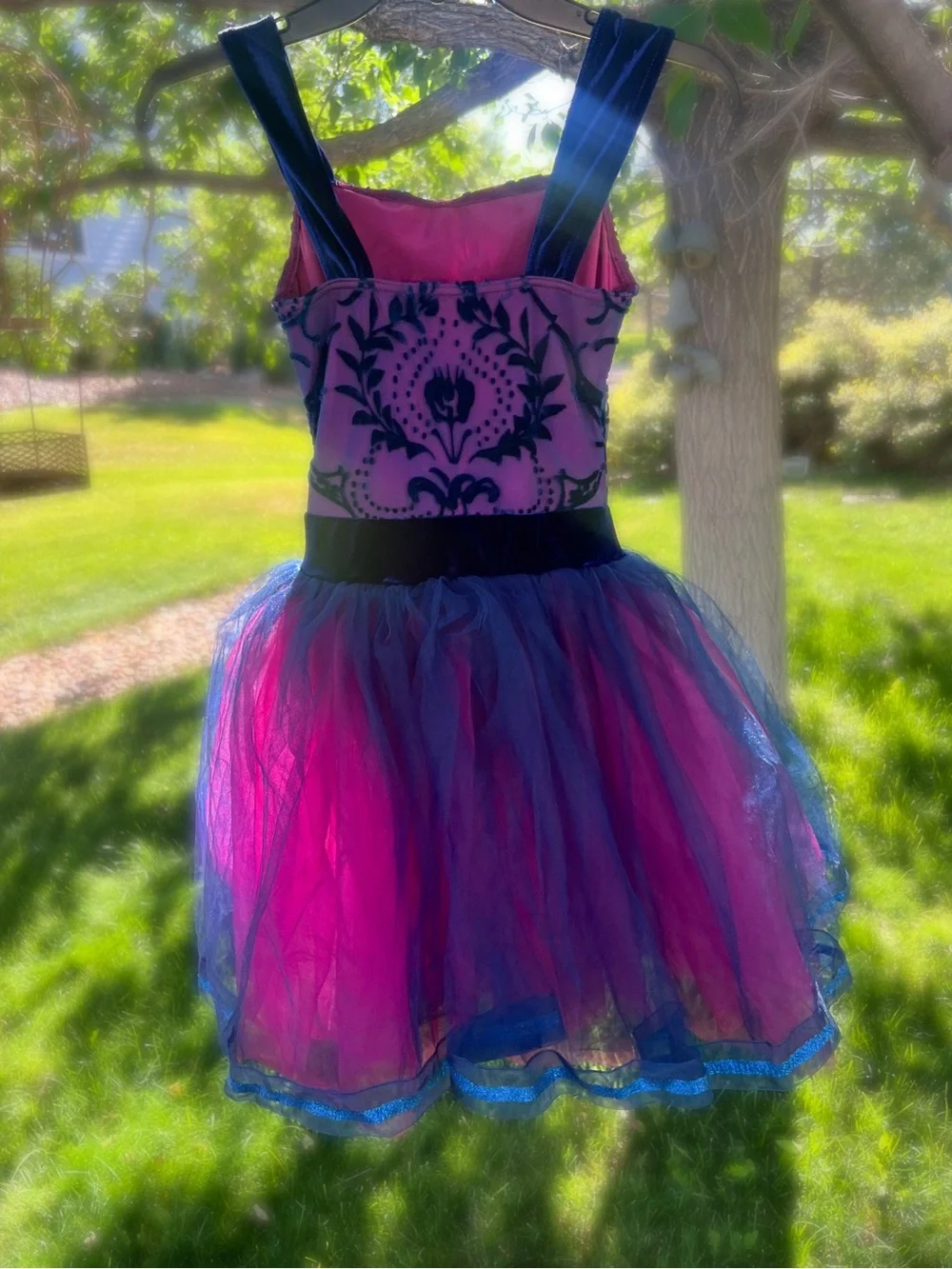 Weissman burnout velvet and mesh dance dress. Size MC